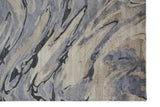 Feizy Dryden Transitional Abstract - Blue/Gray/Taupe Area Rug