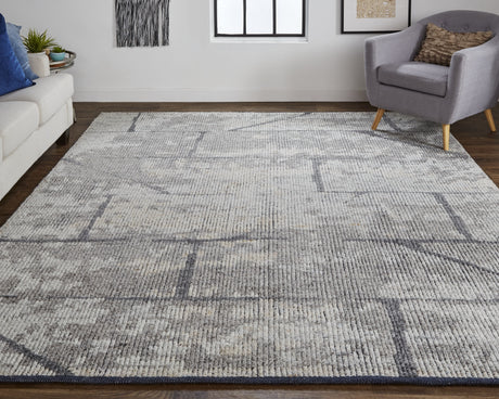 Feizy Alford Modern Abstract - Gray/Silver Area Rug