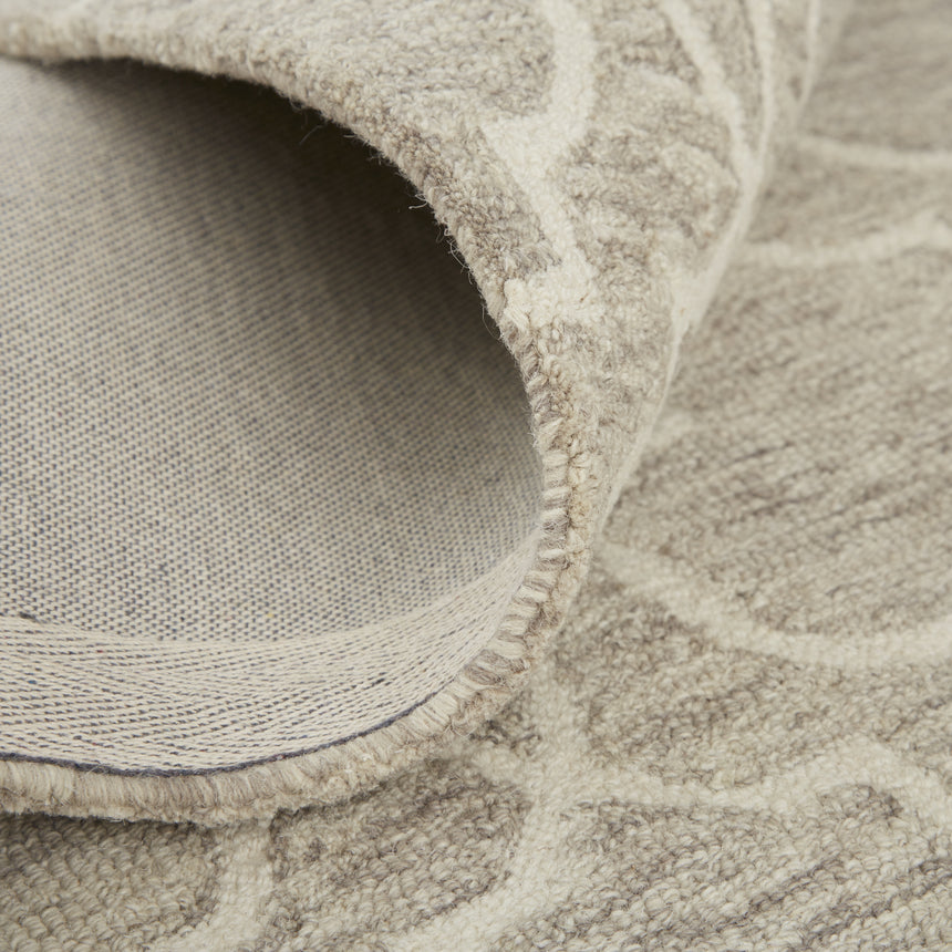 Feizy Belfort Transitional Trellis & Lattice - Gray/Ivory Area Rug