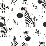 Friendly Zebra Frolic Wallpaper