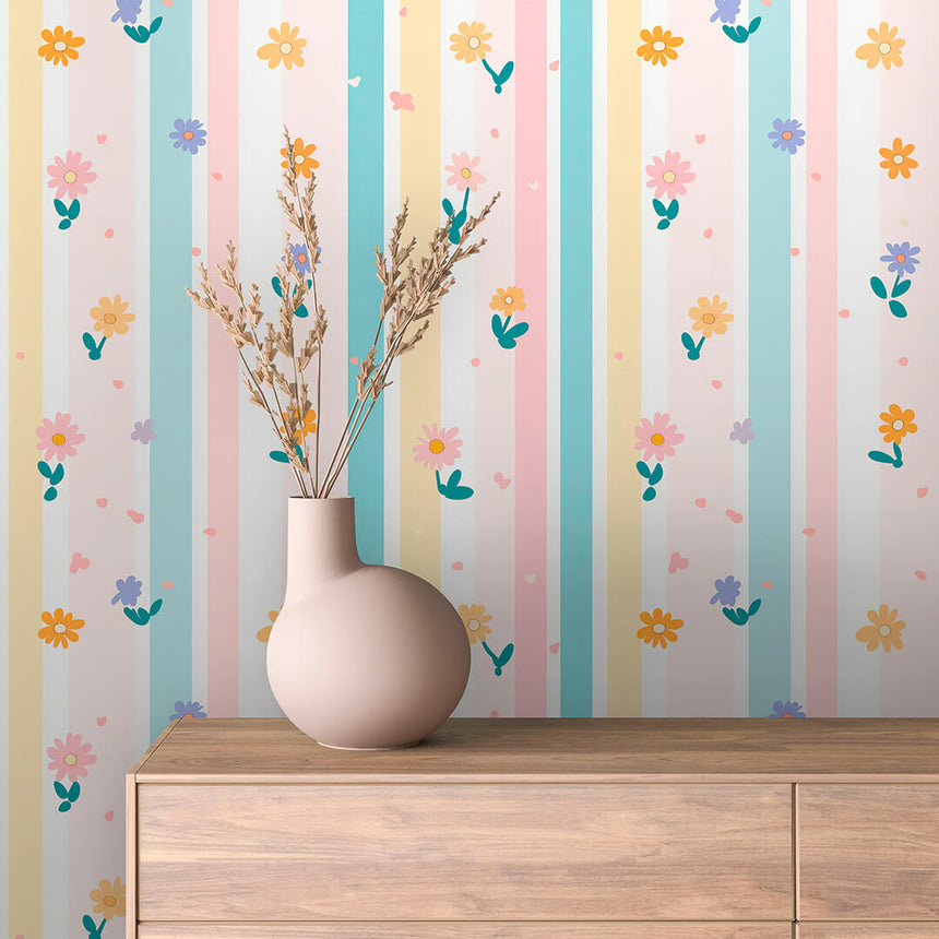 Pastel Petal Parade Wallpaper