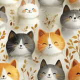 Whispering Whiskers & Leaves Wallpaper