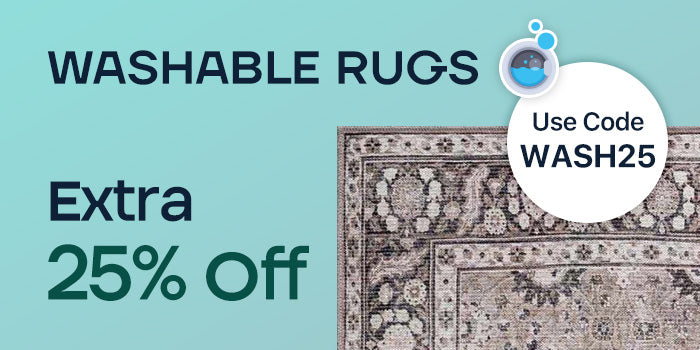 washable rugs extra 25% off use code: wash25