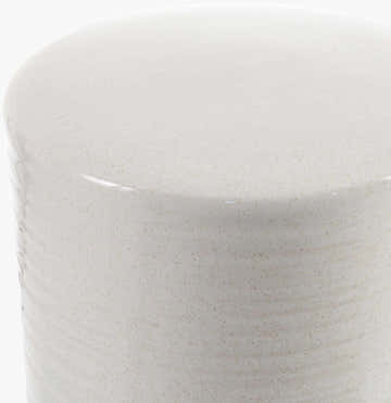 Elora Cream Minimalist Cylindrical Ceramic Outdoor Garden Stool