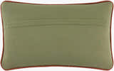 Verona Olive Floral Nature Pattern Cottage Cotton Lumbar Pillow - Clearance