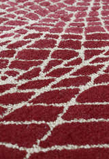 Web Hand Tufted 5x8 Modern Style Maroon Wool Area Rug