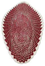 Web Hand Tufted 5x8 Modern Style Maroon Wool Area Rug