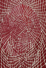 Web Hand Tufted 5x8 Modern Style Maroon Wool Area Rug