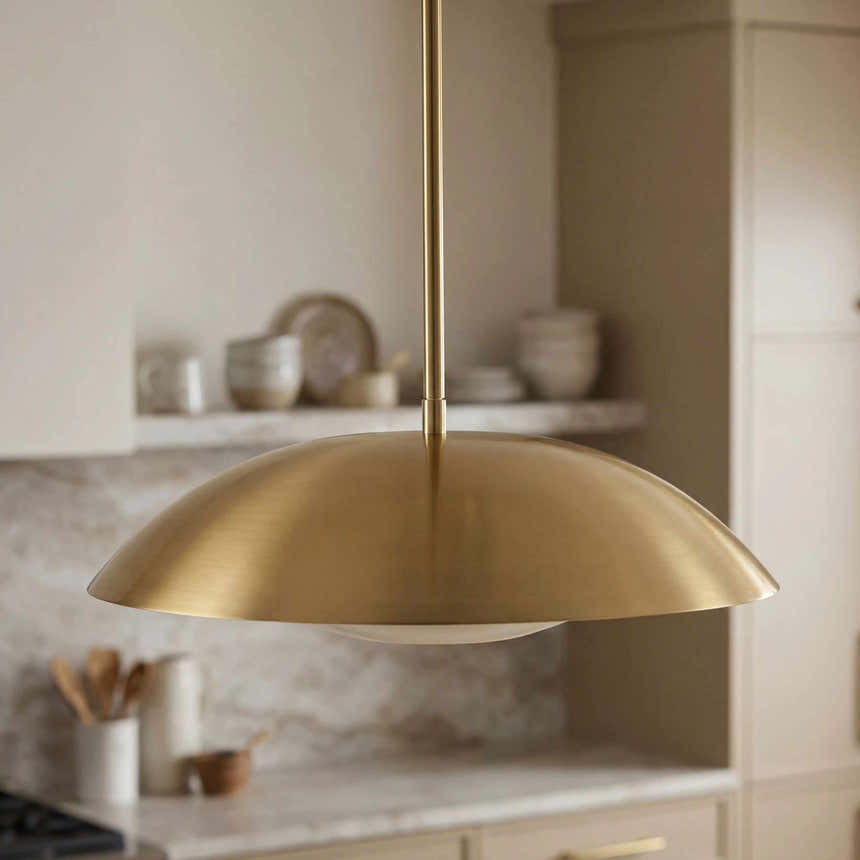 Mustard Rustic Pendant Light for kitchen islands or dining areas
