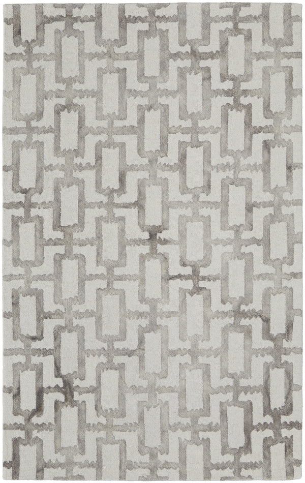 Feizy Lorrain Modern Geometric - Ivory/Taupe Area Rug