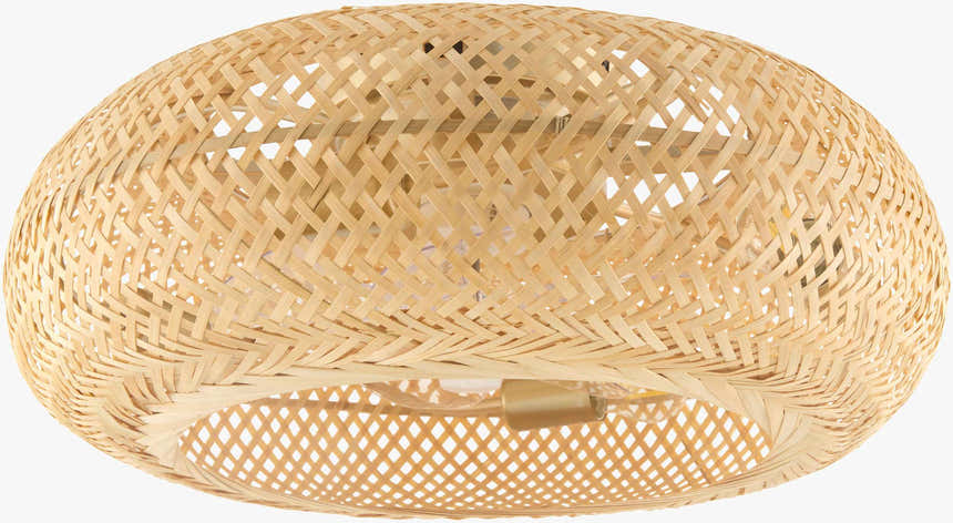 Orange Coastal Chandelier with woven details for dining or living rooms