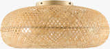 Orange Coastal Chandelier with woven details for dining or living rooms