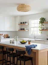 Orange Coastal Chandelier with woven details for dining or living rooms