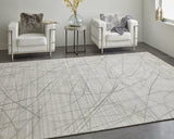 Feizy Whitton Modern Abstract - Ivory/Gray Area Rug