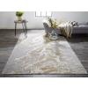 Feizy Aura Modern Abstract - Ivory/Silver/Gold Area Rug