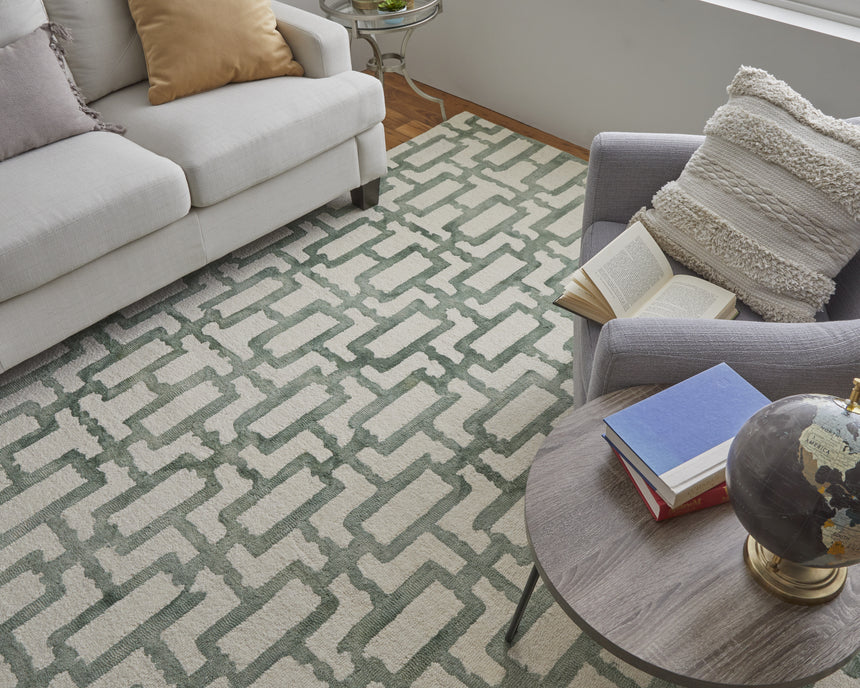 Feizy Lorrain Green Area Rug