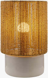 Jaguaripe Ribbed Ceramic Beige Table Lamp