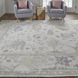 Feizy Wendover Transitional Floral & Botanical - Tan/Ivory/Orange Area Rug
