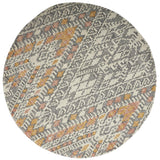 Feizy Arazad Transitional Geometric - Gray/Ivory/Orange Area Rug