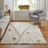 Feizy Anica Transitional Geometric - Ivory/Taupe/Brown Area Rug