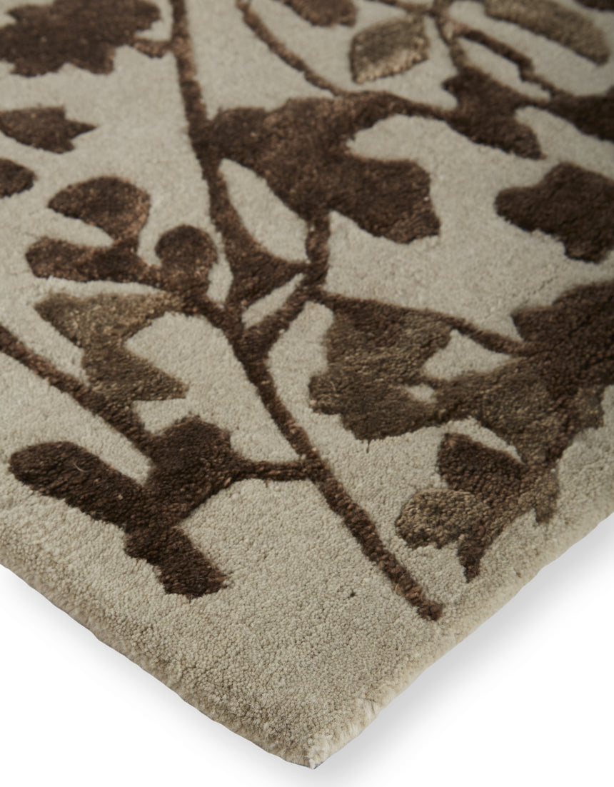 Feizy Bella Transitional Floral & Botanical - Ivory/Taupe/Brown Area Rug - Clearance