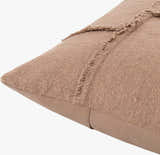 Vabu Brown Cotton Throw Pillow
