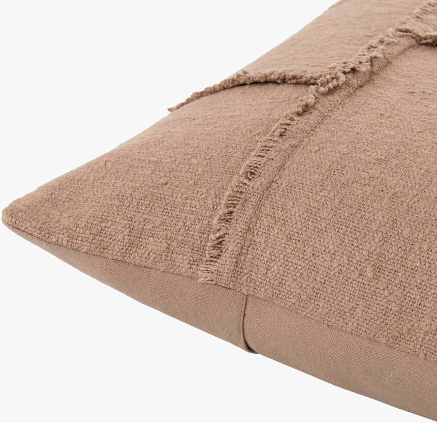 Vabu Brown Cotton Throw Pillow