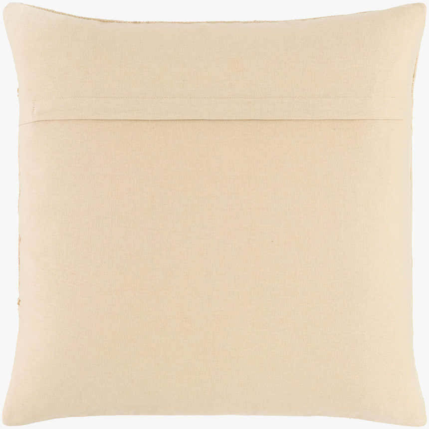 Seme Beige Cotton Throw Pillow