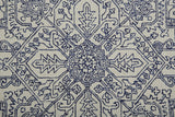 Feizy Belfort Transitional Medallion - Ivory/Blue Area Rug - Clearance