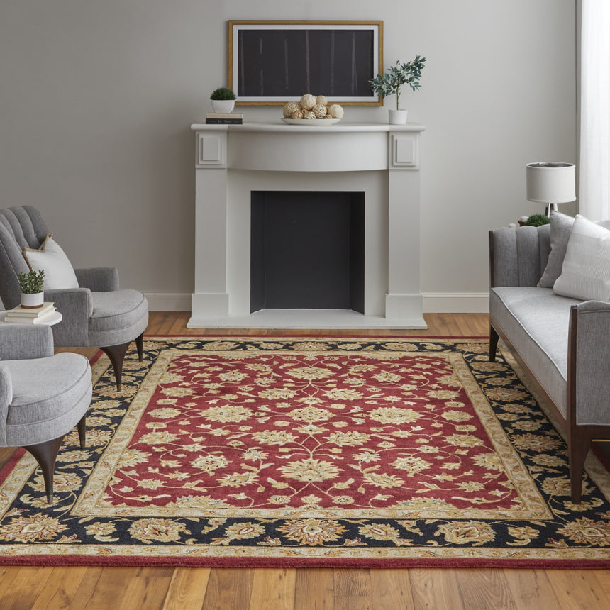 Feizy Wagner Traditional Oriental - Red/Black/Gold Area Rug
