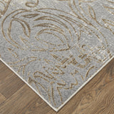 Feizy Celene Traditional Medallion - Silver/Tan/Gray Area Rug