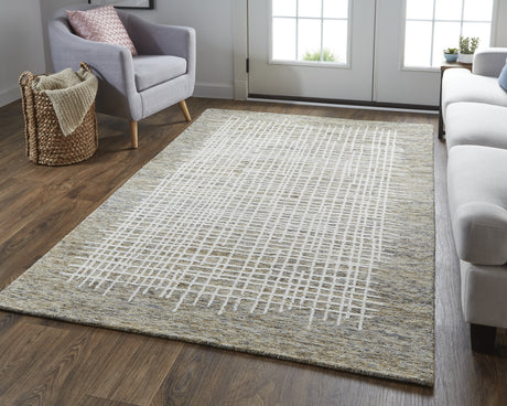 Feizy Maddox Transitional Abstract - Tan/Ivory Area Rug