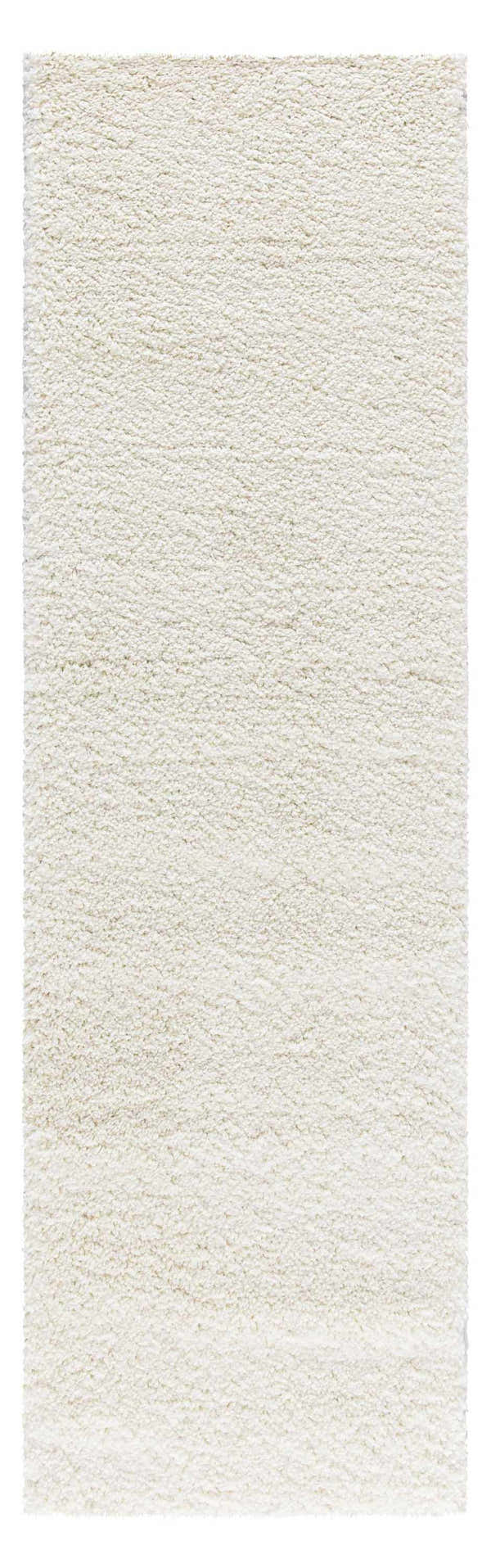Close-up of the plush Nourison Malibu Shag Ivory rug. Soft, dense pile with subtle texture.
