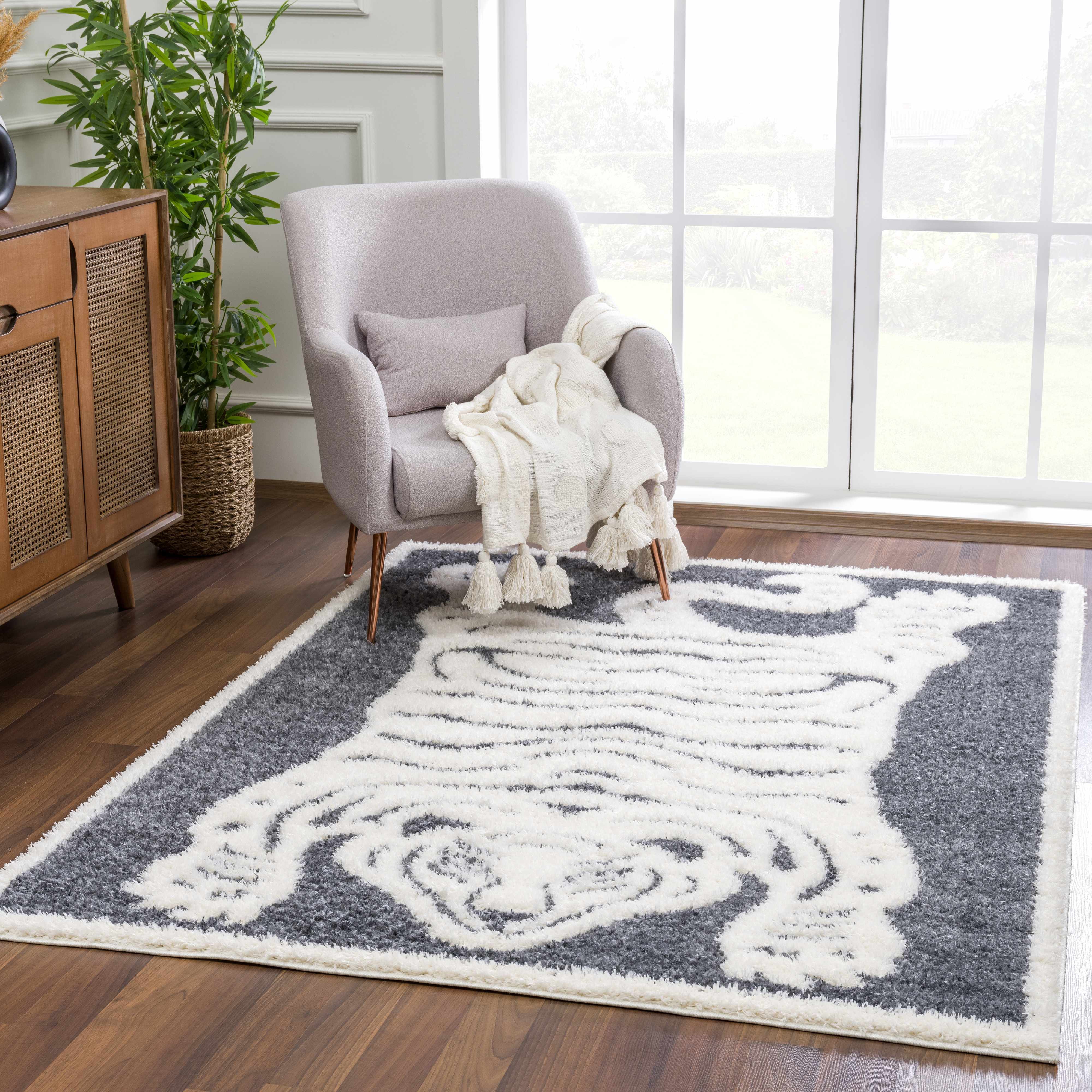 Zane Charcoal Tibetan Tiger Plush Rug – Boutique Rugs