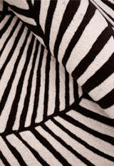 Zebra Orbit Black Hand Tufted 6x6 Wool Area Rug