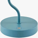 Soft Aqua Blue Modern Table Lamp with glass details for bedside or console tables