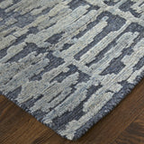 Feizy Berwyn Modern Abstract - Blue/Silver/Gray Area Rug