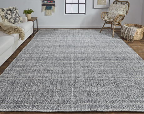 Feizy Naples Transitional Solid - Gray/Ivory Area Rug