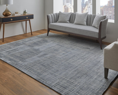 Feizy Eastfield Modern Abstract - Blue/Ivory/Gray Area Rug
