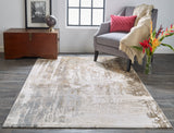 Feizy Parker Transitional Abstract - Tan/Ivory/Gray Area Rug