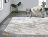 Feizy Parker Transitional Abstract - Ivory/Tan/Brown Area Rug
