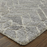 Feizy Asher Transitional Geometric - Taupe/Gray/Ivory Area Rug - Clearance