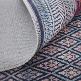 Feizy Voss Transitional Distressed - Blue/Tan/Pink Area Rug