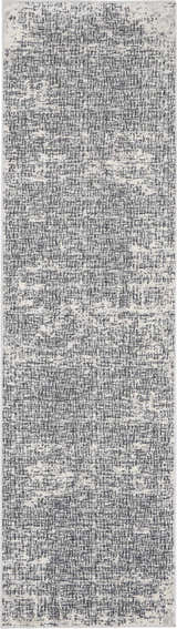 Close-up of Calvin Klein CK970 Vapor Ivory Black rug featuring a modern, textured design.