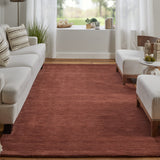 Feizy Luna Modern Solid - Orange/Red Area Rug