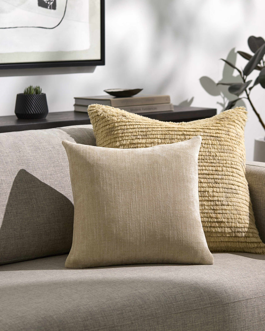 Zihna Beige Throw Pillow