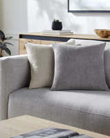 Zihna Slate Gray Throw Pillow