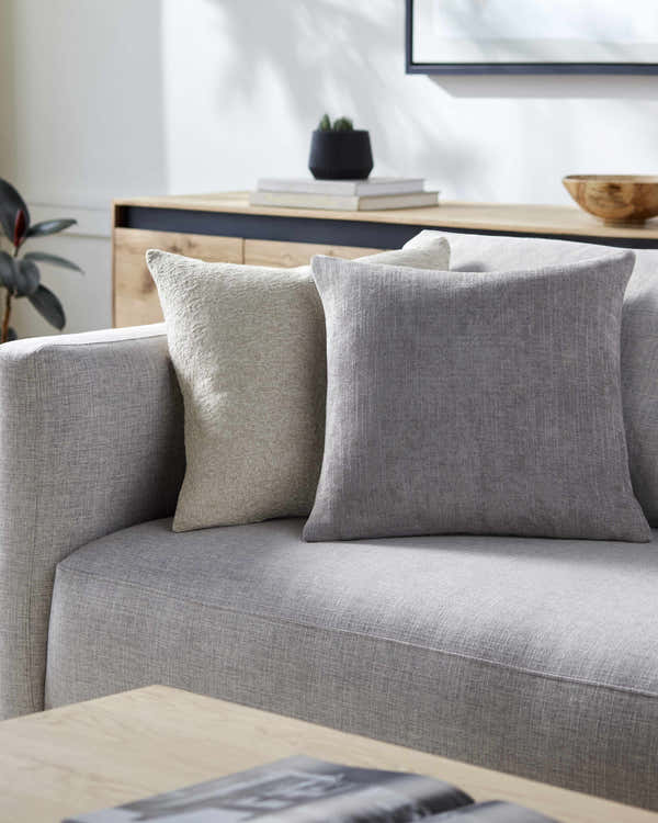 Zihna Slate Gray Throw Pillow - Clearance