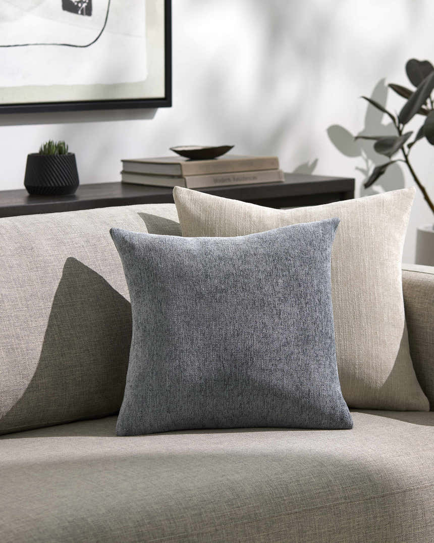 Zihna Gray Textured Throw Pillow - Clearance