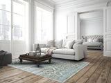 Feizy Katari Transitional Floral & Botanical - Blue/Green/Gray Area Rug - Clearance